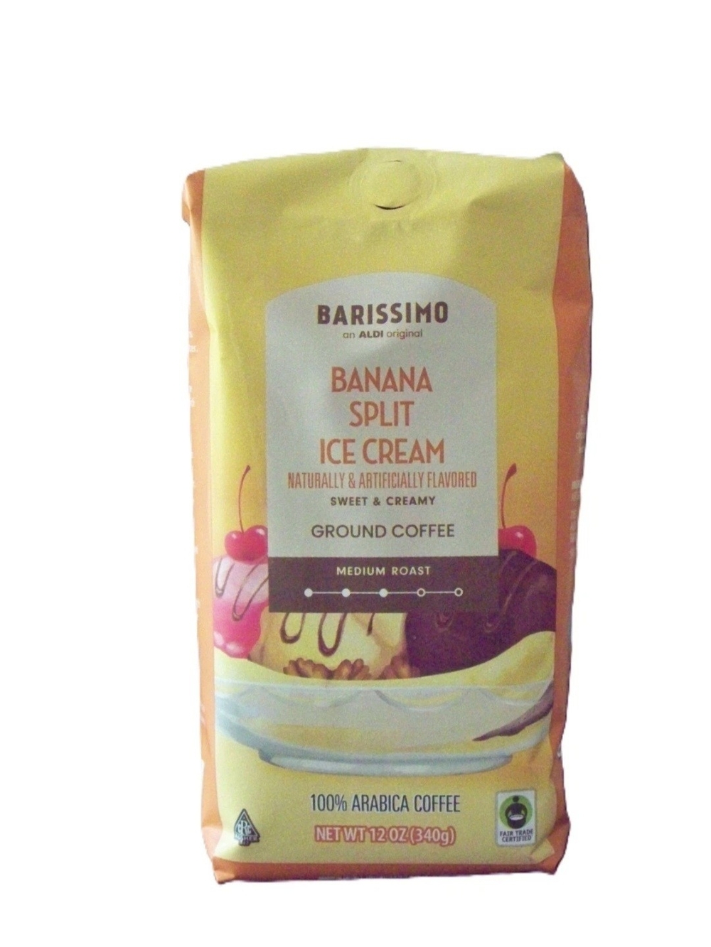 Banana Split Ice Cream Flavored Ground Coffee - Yellow